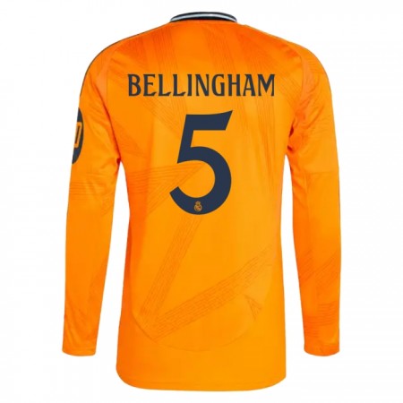 Camisola Real Madrid Bellingham 5 Equipamento Alternativa 2024-25 Manga Comprida